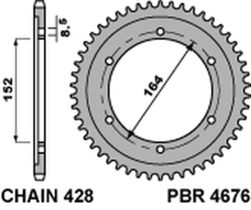 Couronne PBR acier C45 standard 4676 - 428 