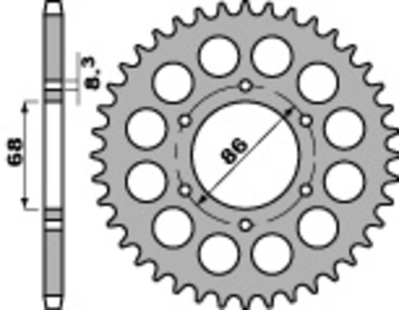Couronne PBR acier standard 468 - 428 