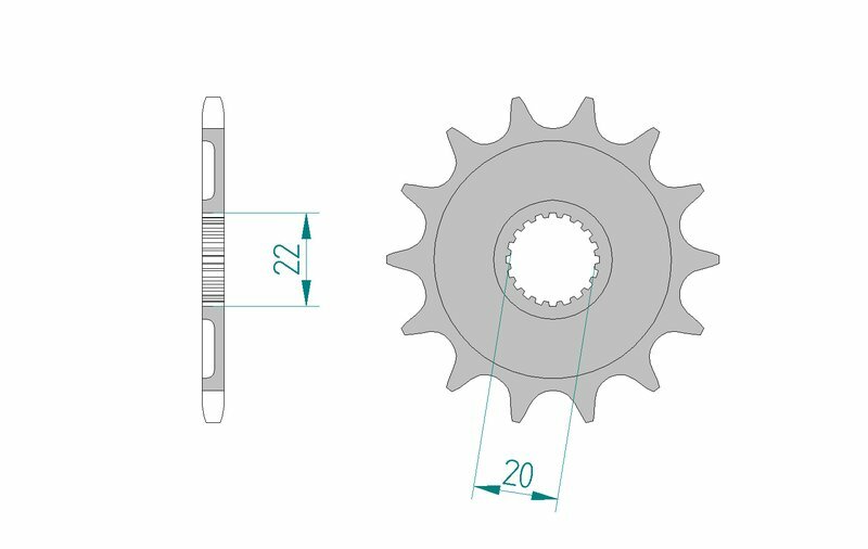 Pignon AFAM acier standard 21309 - 520 