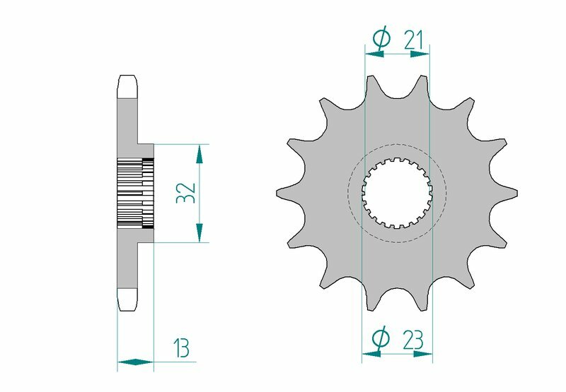 Pignon AFAM acier standard 21311 - 428 