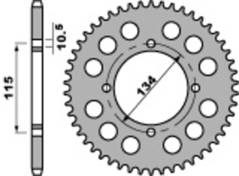 Couronne PBR acier C45 standard 711 - 530 