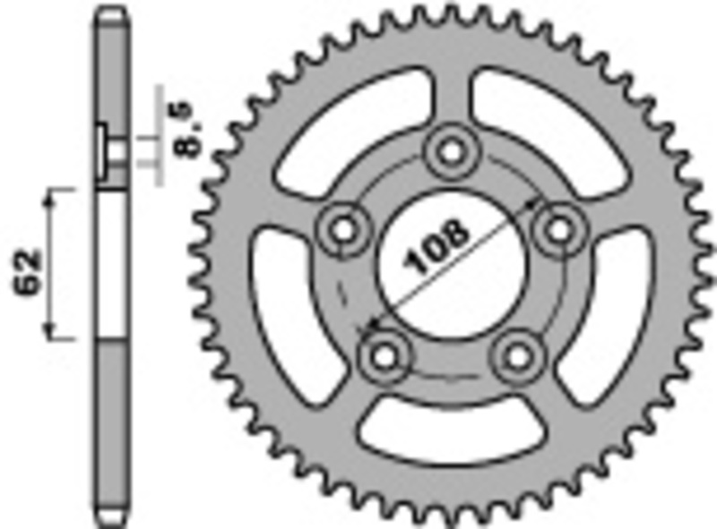 Couronne PBR acier C45 standard 714 - 520 