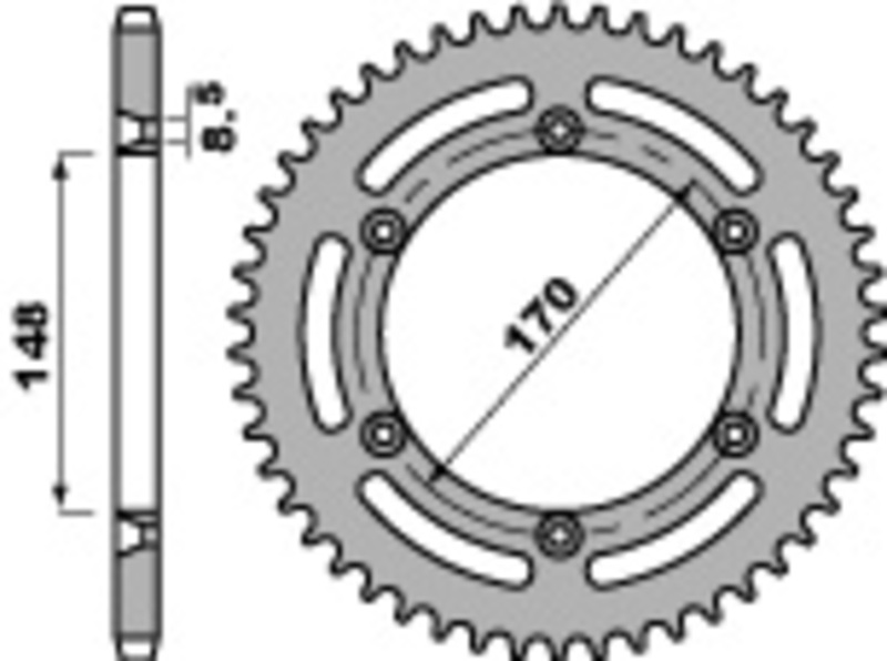 Couronne PBR acier C45 standard 804 - 520 