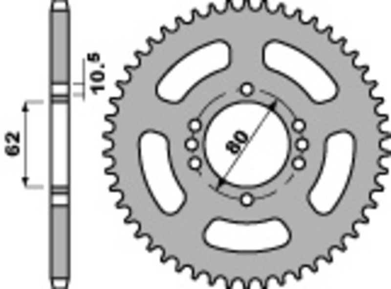 Couronne PBR acier C45 standard 843 - 428 