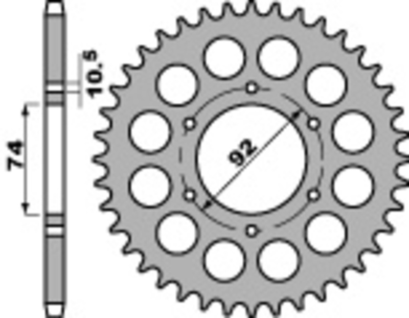 Couronne PBR acier C45 standard 852 - 530 