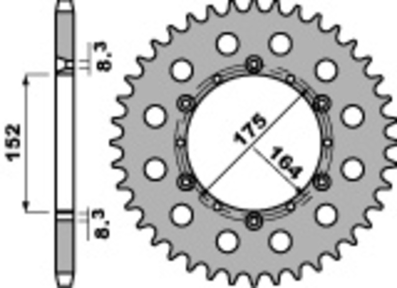 Couronne PBR acier C45 standard 856 - 520 