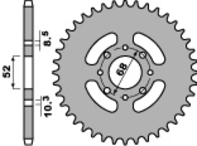 Couronne PBR acier standard 801 - 520 