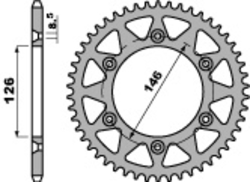 Couronne PBR acier C45 standard 808 - 520 