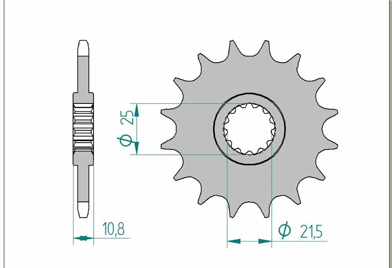 Pignon AFAM acier standard 21512 - 520 