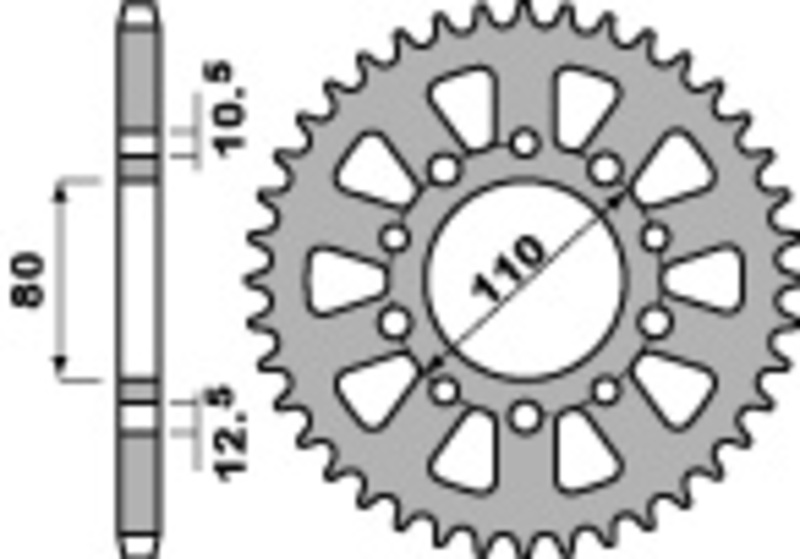 Couronne PBR acier C45 standard 334 - 530 