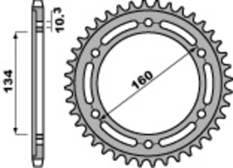Couronne PBR acier C45 standard 4400 - 520 