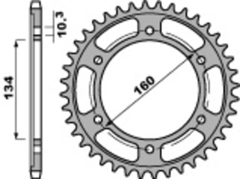 Couronne PBR acier C45 standard 4405 - 525 