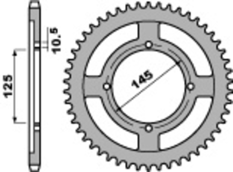 Couronne PBR acier standard 4482 - 428 
