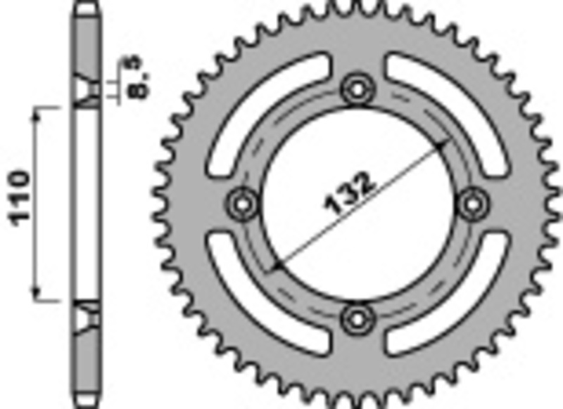 Couronne PBR acier C45 standard 4486 - 428 