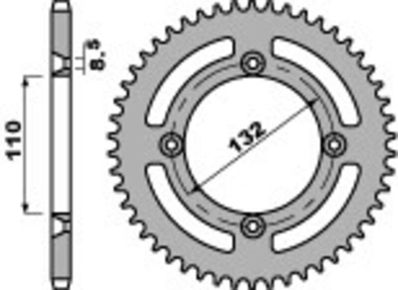 Couronne PBR acier C45 standard 4486 - 428 