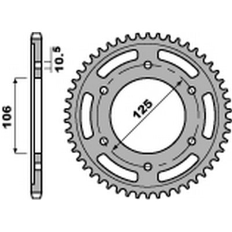 Couronne PBR acier C45 standard 4529 - 525 