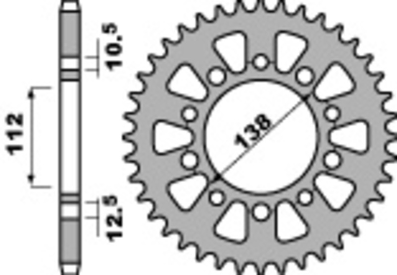 Couronne PBR acier C45 standard 4684 - 525 