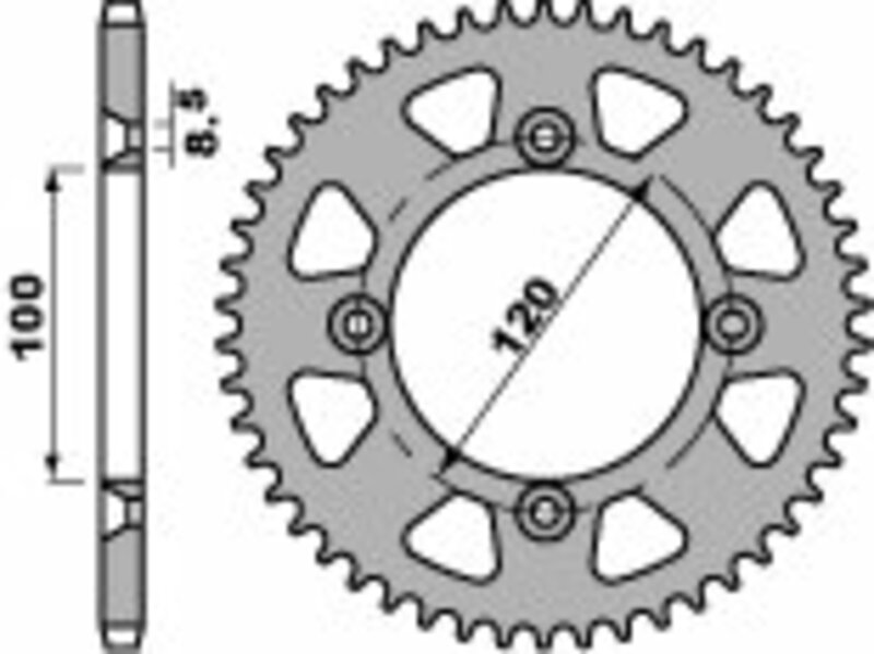 Couronne PBR acier C45 standard 798 - 428 