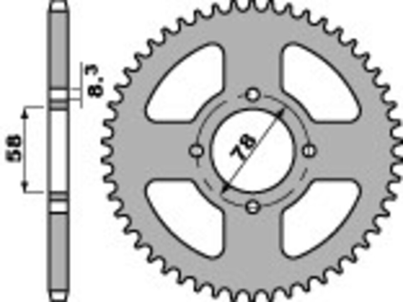 Couronne PBR acier C45 standard 810 - 428