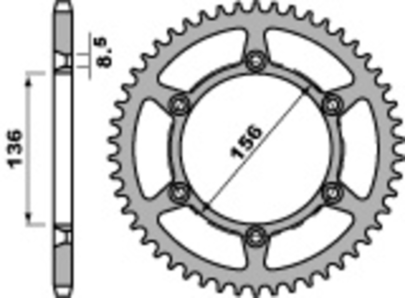 Couronne PBR acier C45 standard 820 - 520 