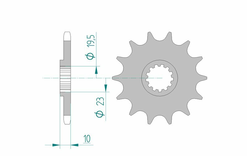 Pignon AFAM acier anti-boue 22303 - 520