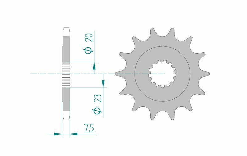 Pignon AFAM acier standard 22401 - 520 