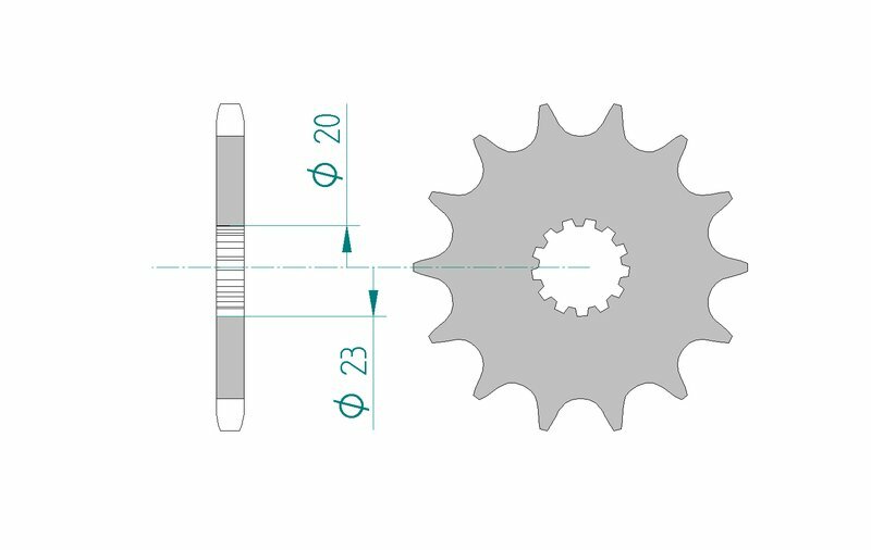 Pignon AFAM acier standard 22404 - 525 