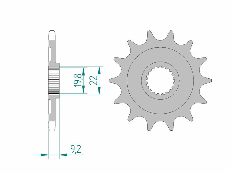 Pignon AFAM acier anti-boue 24305 - 520 