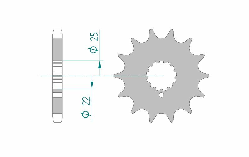 Pignon AFAM acier standard 24504 - 530 