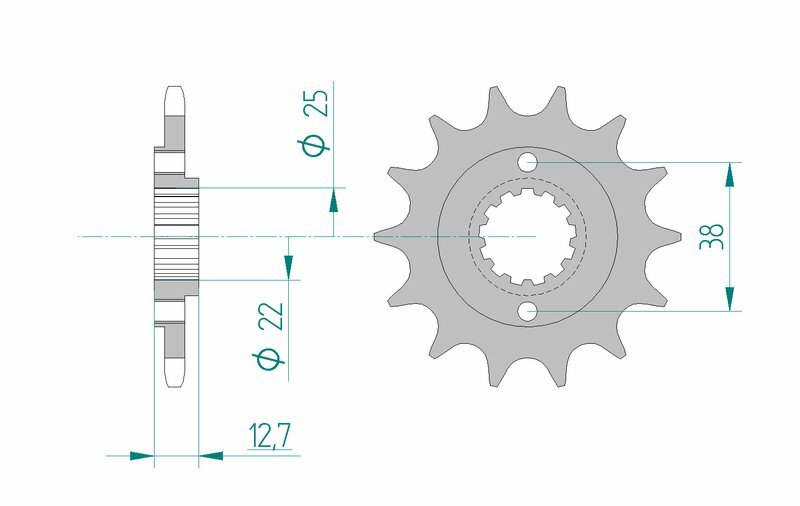 Pignon AFAM acier standard 24505 - 520 