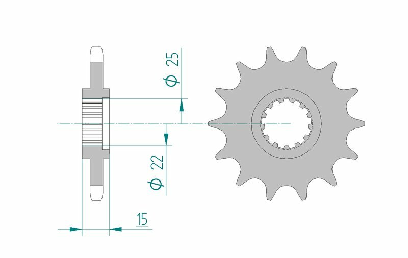 Pignon AFAM acier standard 24506 - 525 