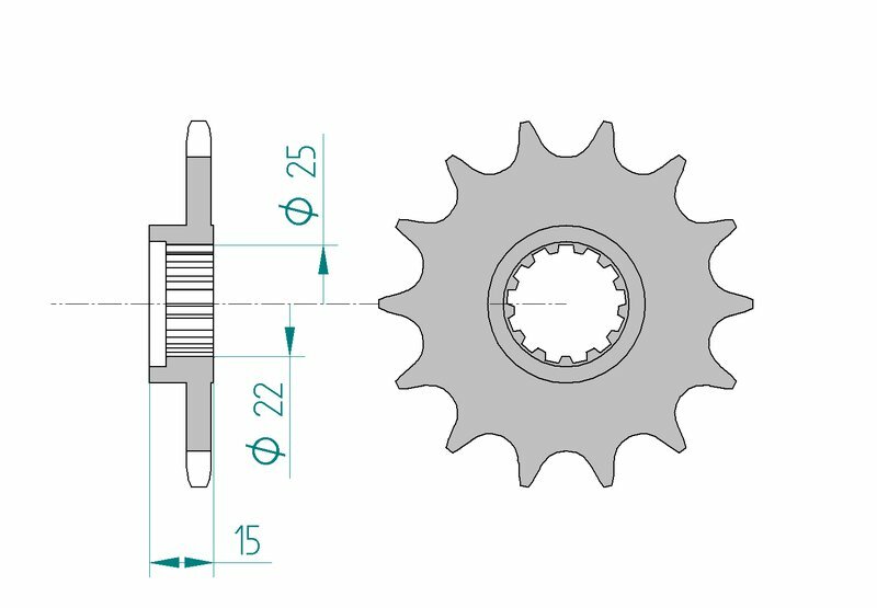 Pignon AFAM acier standard 24510 - 520 