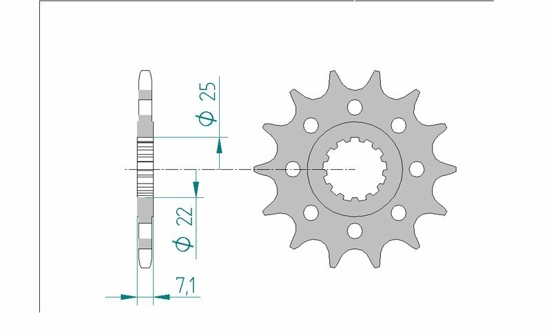 Pignon AFAM acier standard 24511 - 520 