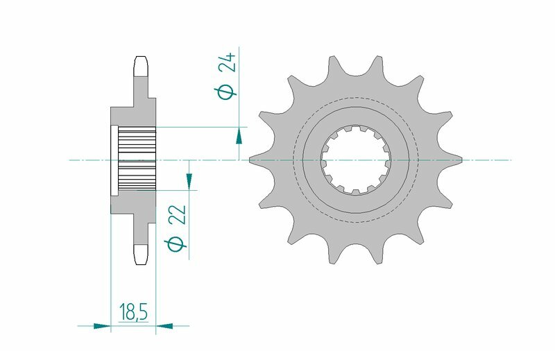 Pignon AFAM acier standard 24603 - 520 