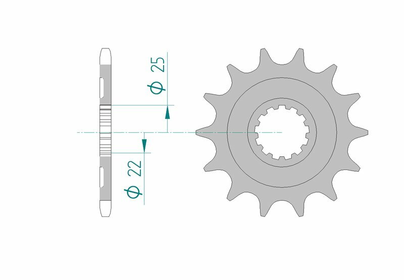 Pignon AFAM acier standard 27502 - 520 