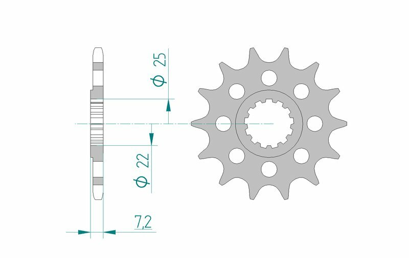 Pignon AFAM acier standard 28404 - 520 