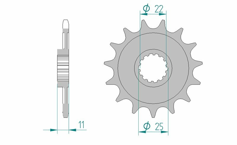 Pignon AFAM acier standard 37400 - 520 