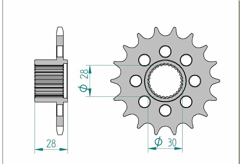 Pignon AFAM acier standard 37601 - 525 