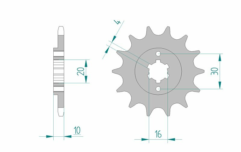 Pignon AFAM acier standard 46203 - 520 