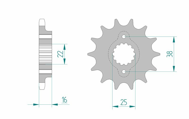 Pignon AFAM acier standard 52608 - 525 