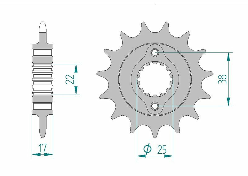 Pignon AFAM acier standard 52612 - 520 