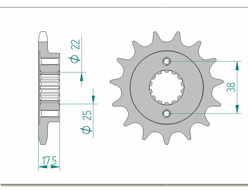 Pignon AFAM acier standard 52616 - 525 