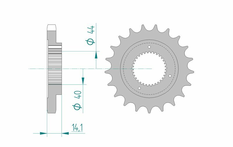 Pignon AFAM acier standard 94602 - 530 