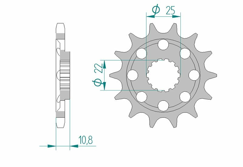Pignon AFAM acier standard 94807 - 525 