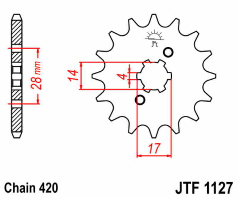 Pignon JT SPROCKETS acier standard - 420