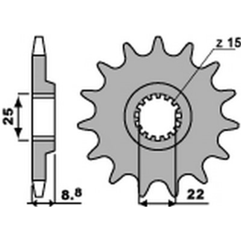 Pignon PBR acier standard 1248 - 520 
