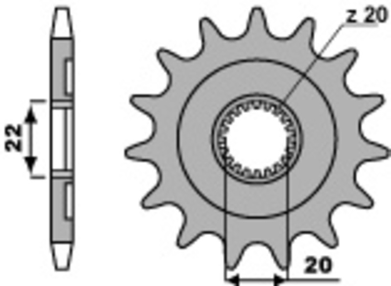 Pignon PBR acier standard 2103 - 520 