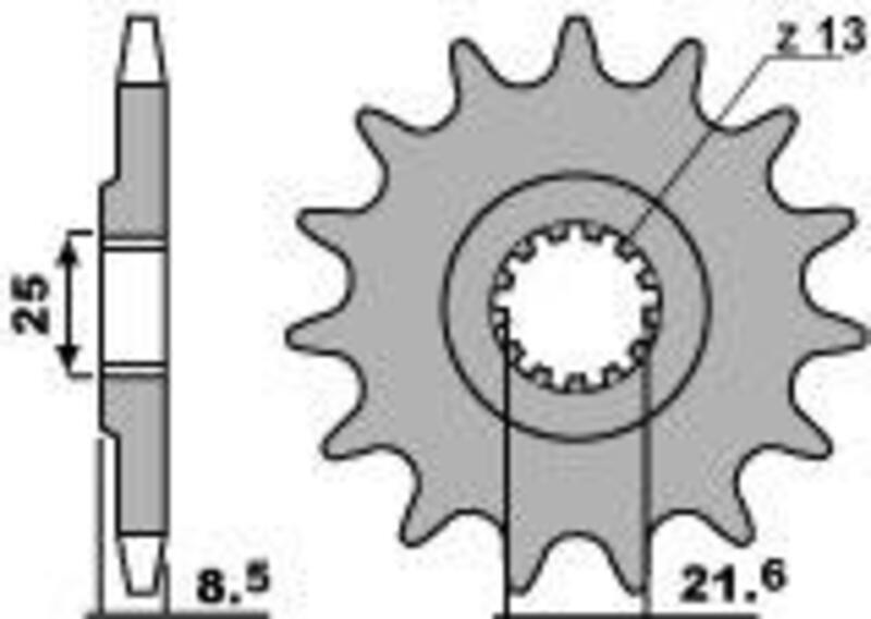 Pignon PBR acier standard 2137 - 525 