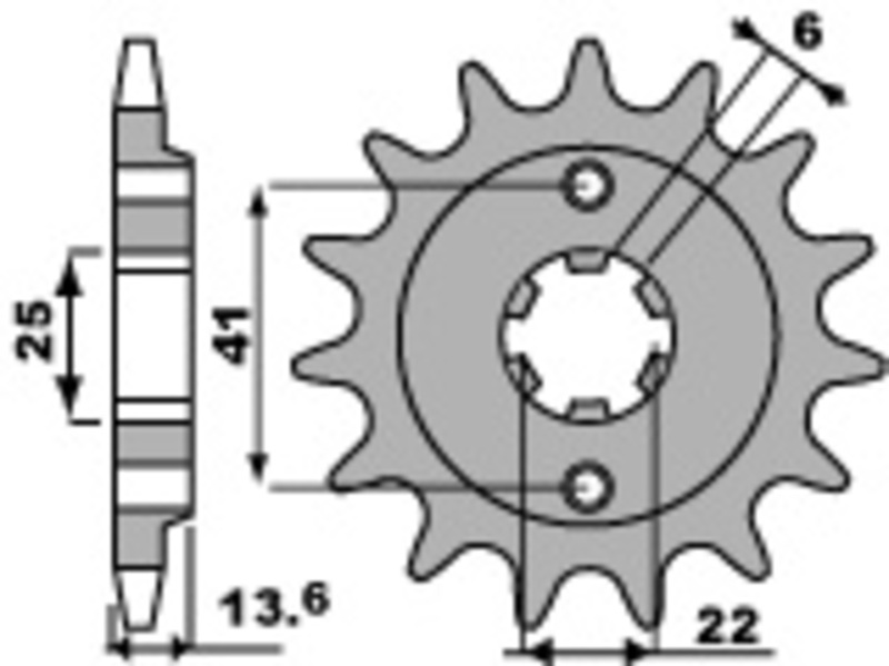 Pignon PBR acier standard 293 - 525 