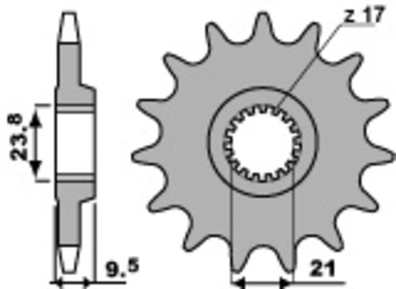 Pignon PBR acier standard 342 - 520 